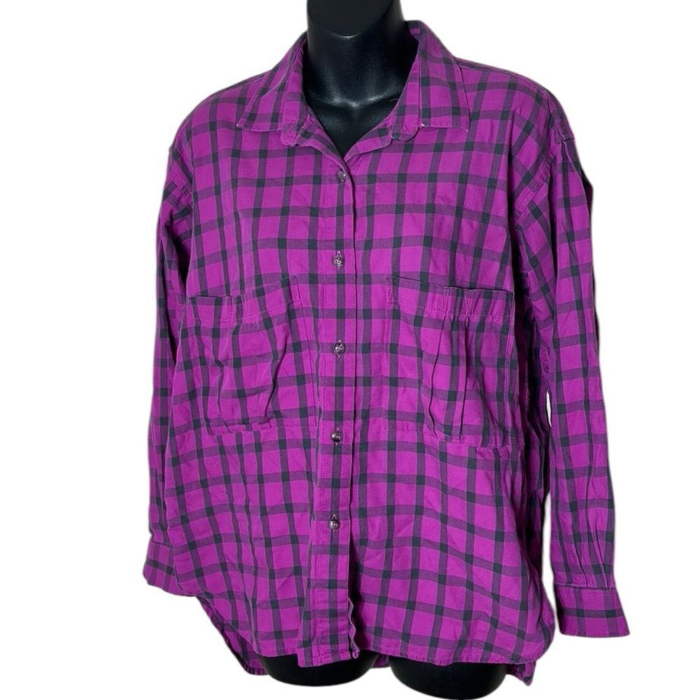 Patagonia women’s plaid button up shirt country western cotton small